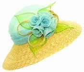 Kangol, Fl�chet, chapeaux et casquettes, mod�le   Capeline sinamay/paille piqu�e