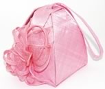 Kangol, Fl�chet, chapeaux et casquettes, mod�le   Sac satin avec fleur sinamay