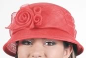 Kangol, Fl�chet, chapeaux et casquettes, mod�le   Cloche sinamay avec fleurs