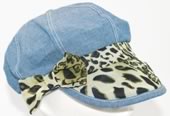 Kangol, Fl�chet, chapeaux et casquettes, mod�le   Casquette jean garniture l�opard