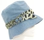 Kangol, Fléchet, hats et caps, model   Jean bucket hat with false leopard trimming